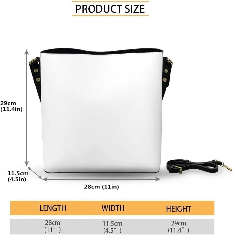 Valentine Bucket Crossbody Bags Set for Women Girls, Leather Bucket Tote Bag Satchel Purse Gift for Wife Girlfriend