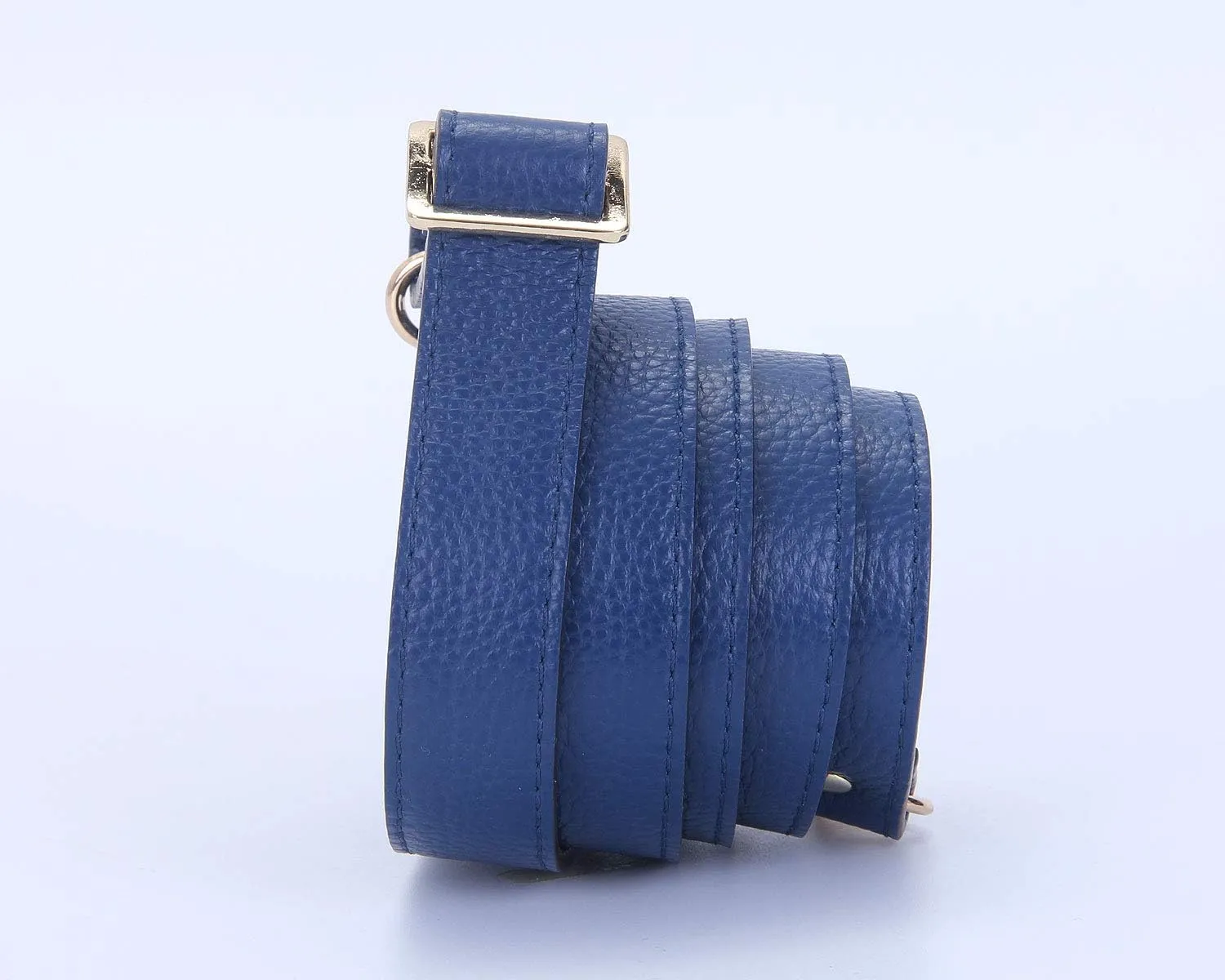 VanEnjoy Full Grain Leather Adjustable Replacement Strap Cross Body Bag Purse,1 inch wide(Blue)