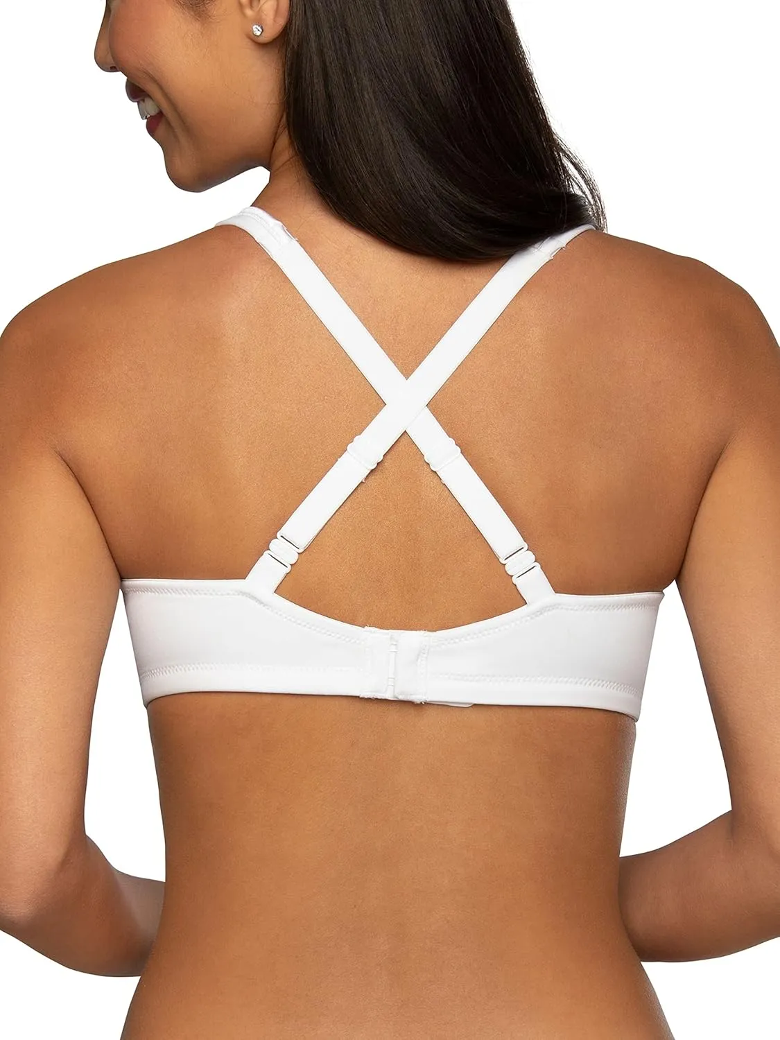 Vanity Fair Women's Bra with 2-Way Convertible Straps, Body Caress Full Coverage, Lightly Lined Cups up to DD