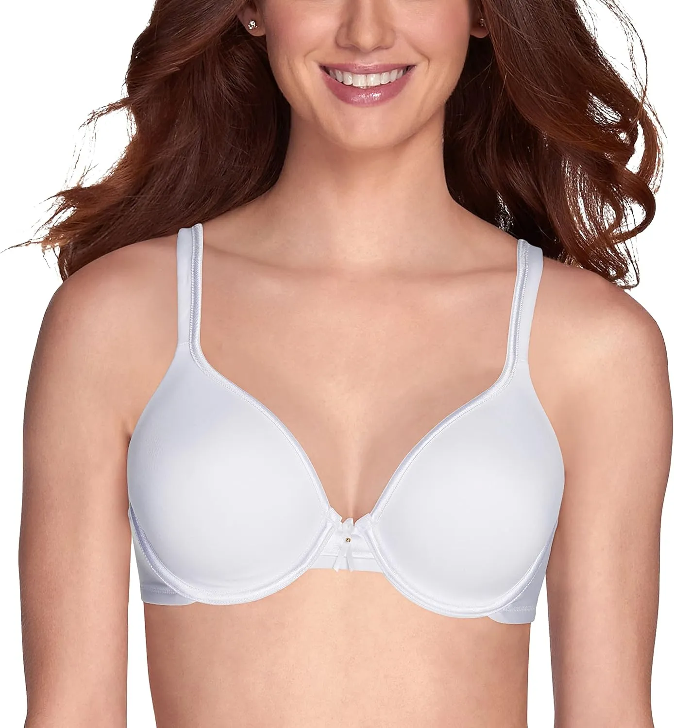 Vanity Fair Women's Bra with 2-Way Convertible Straps, Body Caress Full Coverage, Lightly Lined Cups up to DD