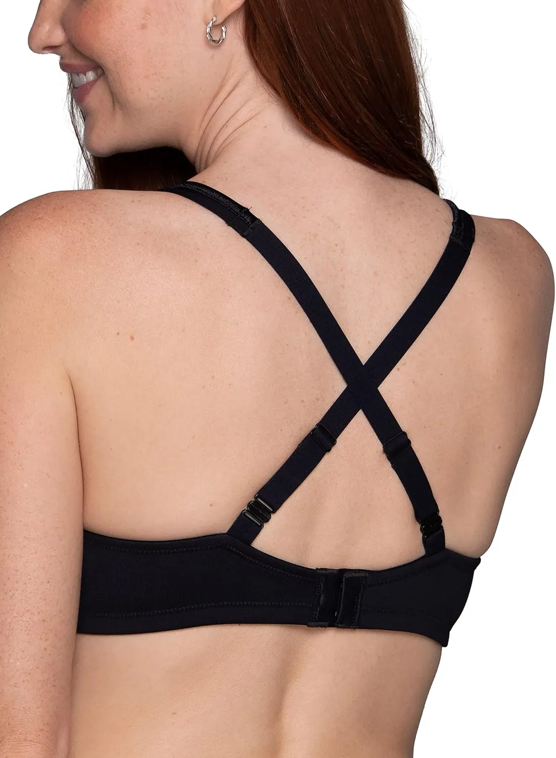 Vanity Fair Women's Bra with 2-Way Convertible Straps, Body Caress Full Coverage, Lightly Lined Cups up to DD