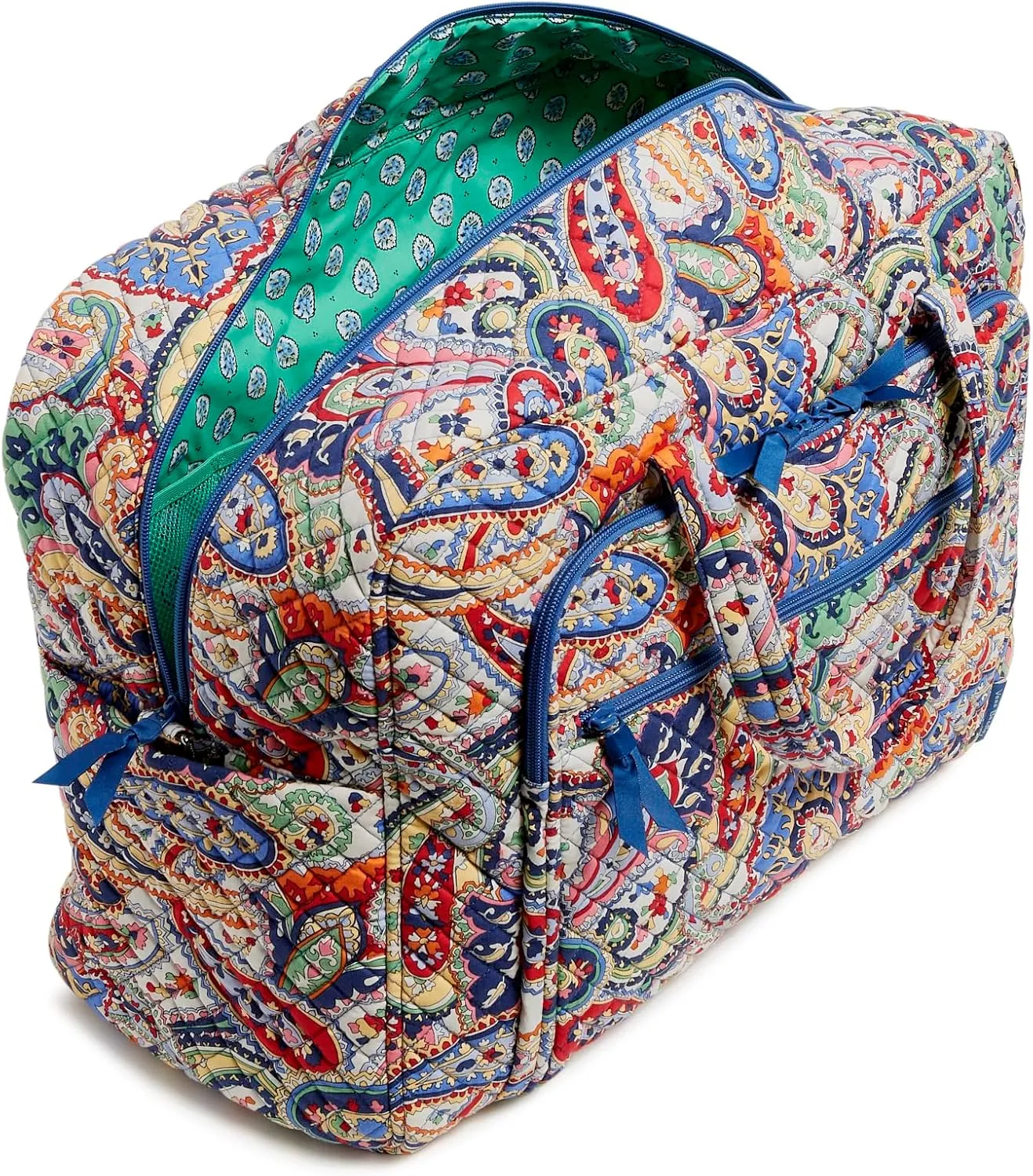 Vera Bradley Iconic Grand Weekender Travel Bag, Signature Cotton, Harbor Paisley