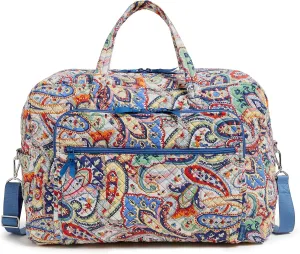 Vera Bradley Iconic Grand Weekender Travel Bag, Signature Cotton, Harbor Paisley