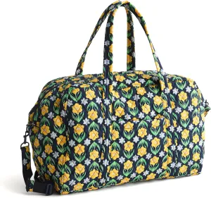 Vera Bradley Premium Cotton Large Miramar Weekender, Daffodils