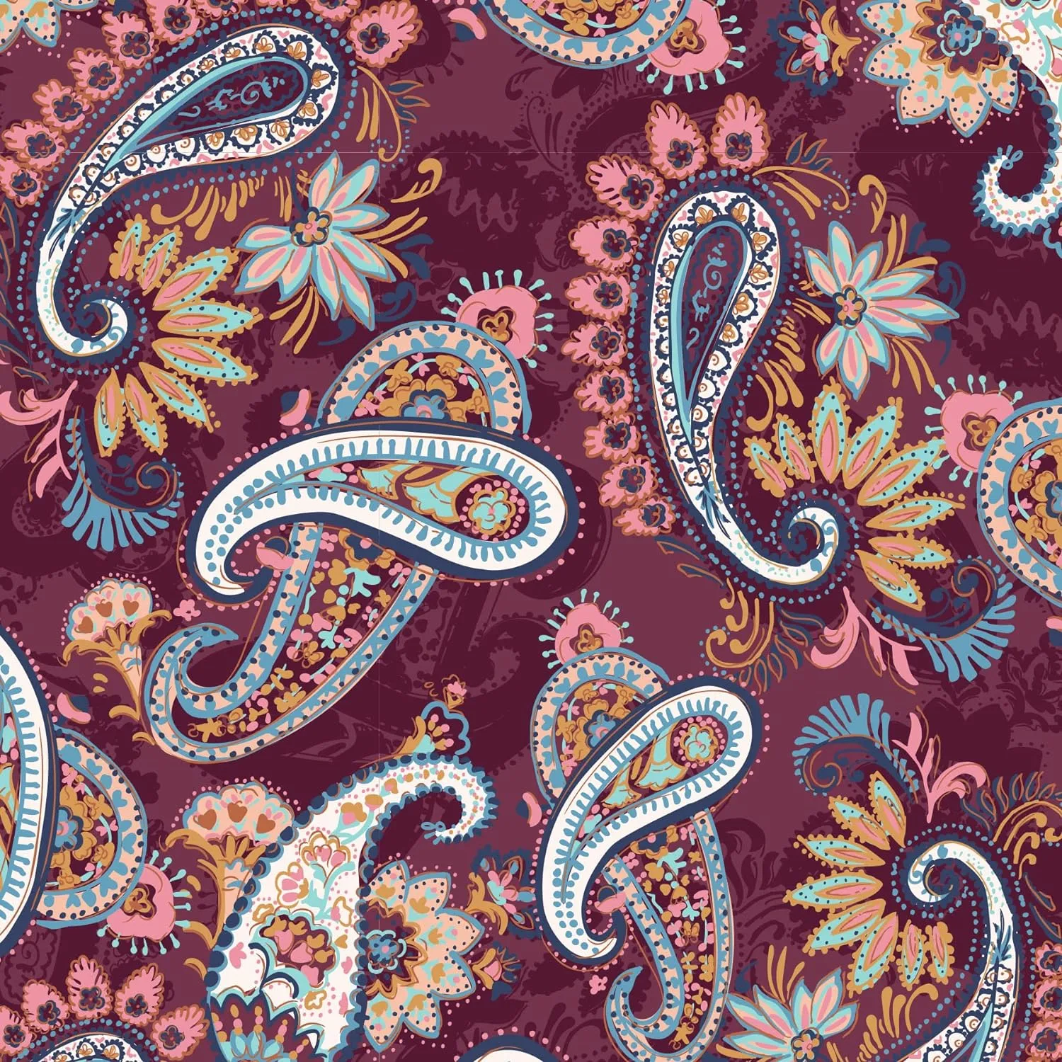 Vera Bradley Women's Cotton Large Travel Backpack Travel Bag, Paisley Jamboree - Recycled Cotton, One Size