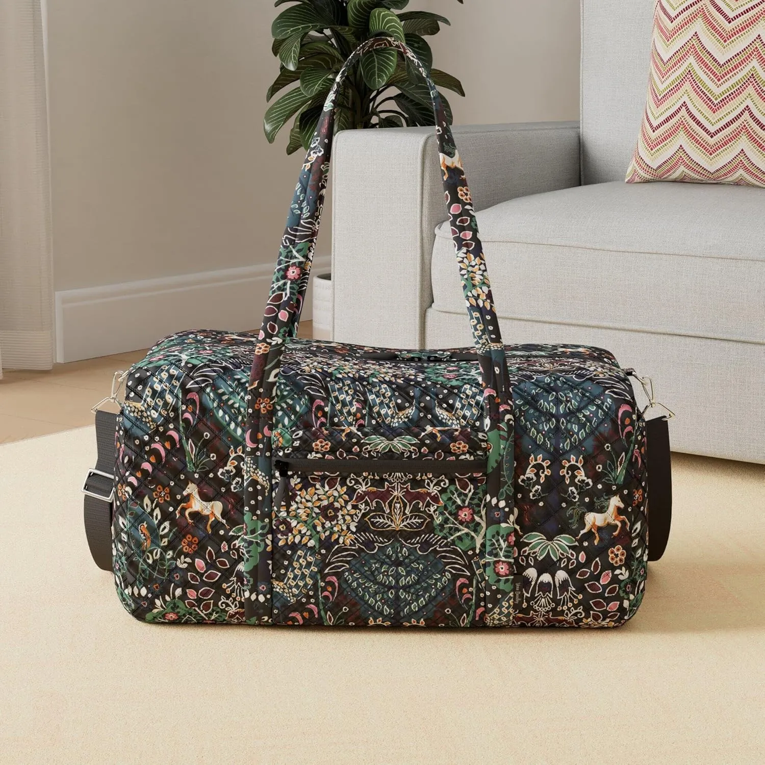 Vera Bradley Women's Cotton Large Travel Duffel Bag, Enchantment, One Size