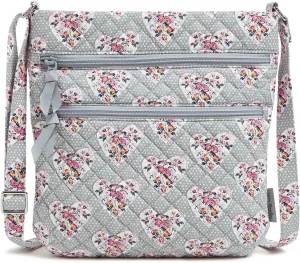 Vera Bradley Women's Cotton Triple Zip Hipster Crossbody Purse