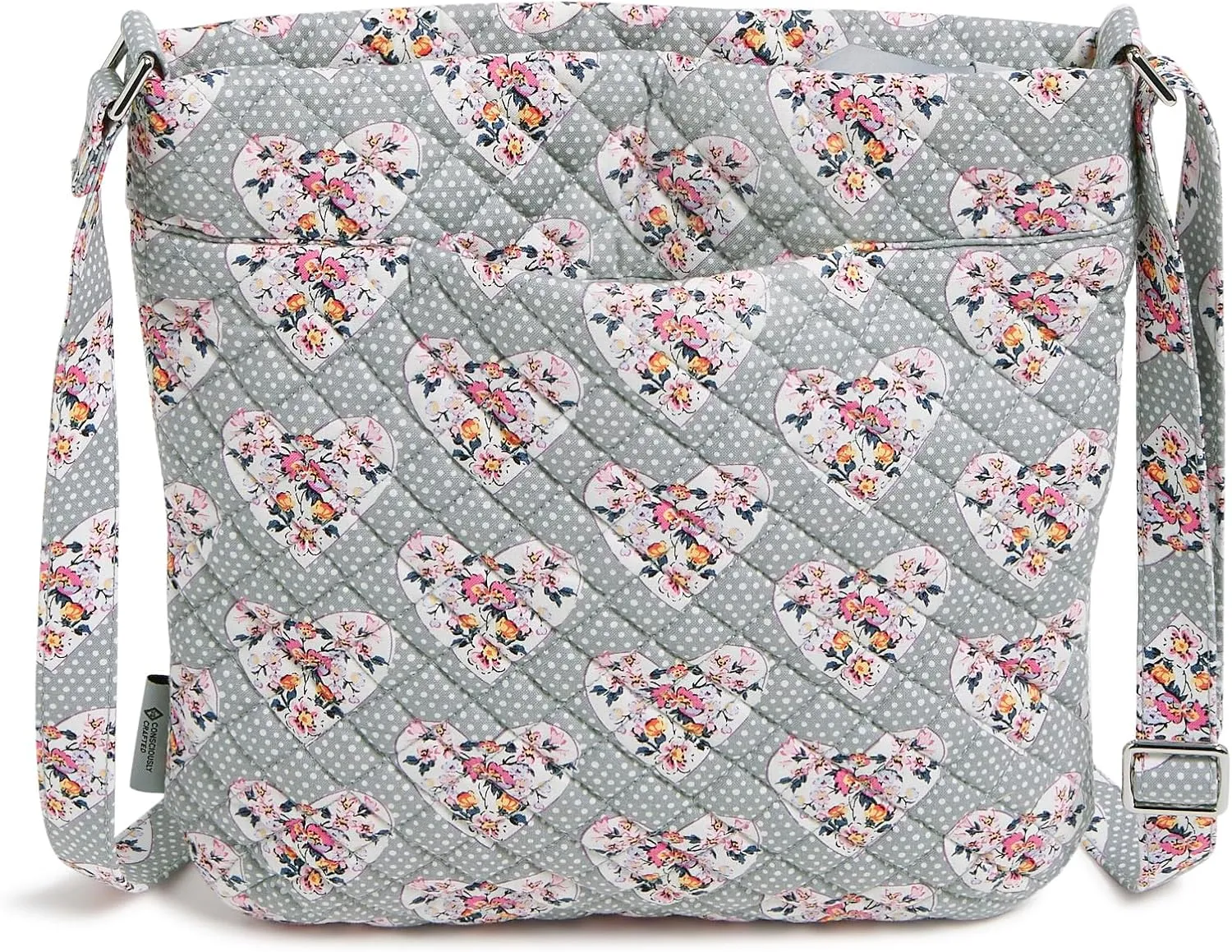 Vera Bradley Women's Cotton Triple Zip Hipster Crossbody Purse