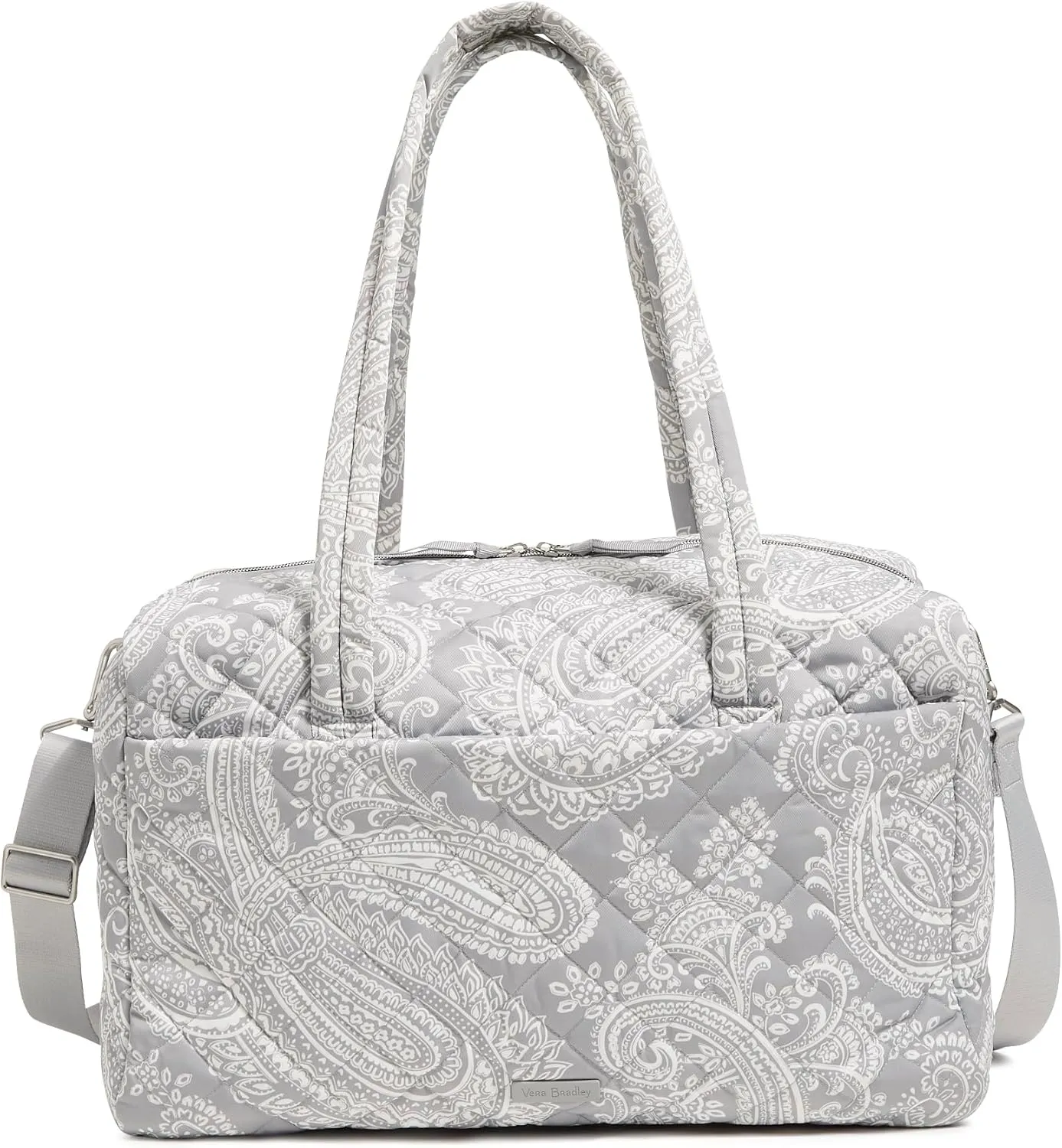 Vera Bradley Women's Performance Twill Medium Travel Duffle Bag, Cloud Gray Paisley, One Size