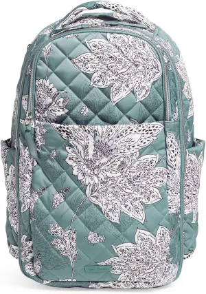 Vera Bradley Women's Performance Twill Travel Backpack Travel Bag, Tiger Lily Blue Oar, One Size