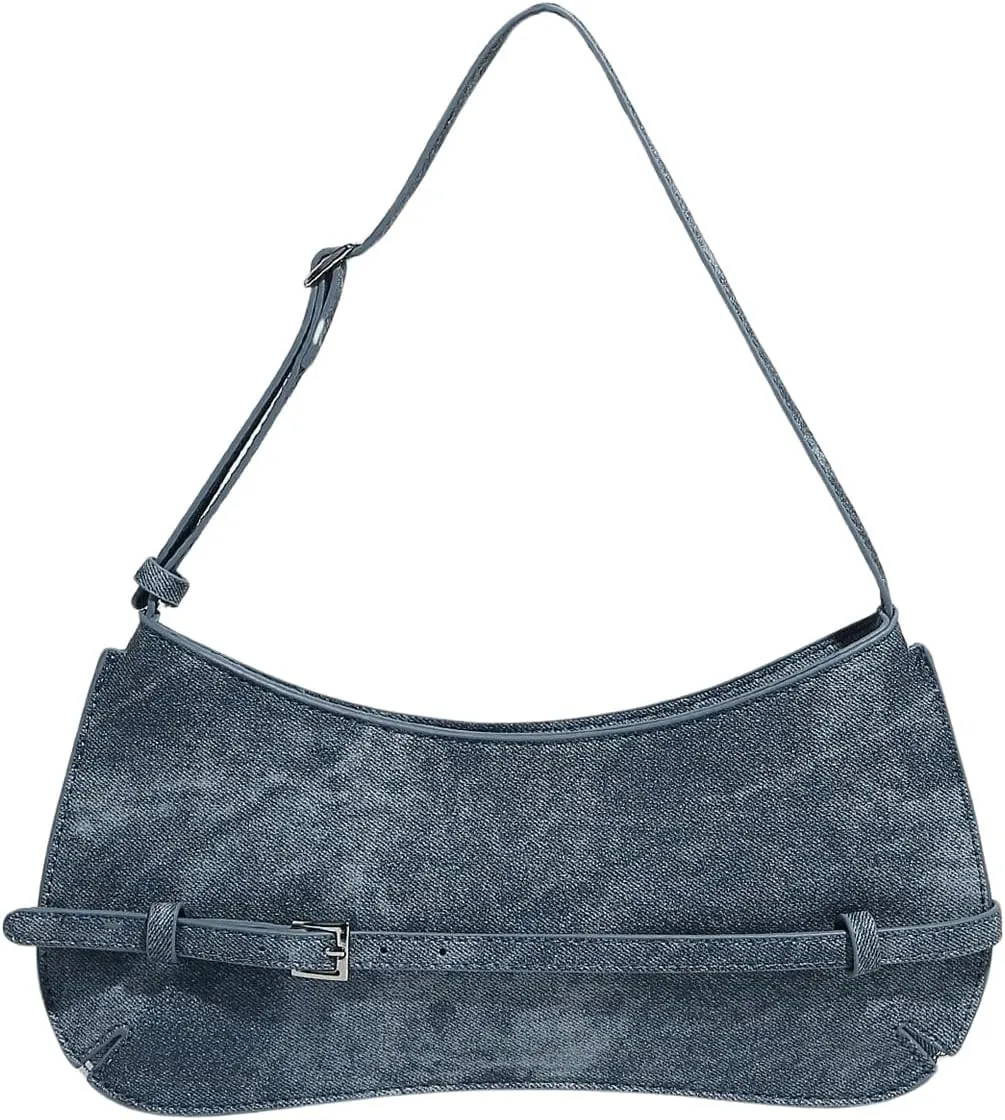 Verdusa Women's Buckle Underarm Shoulder Bag Adjustable Strap Leather Purses