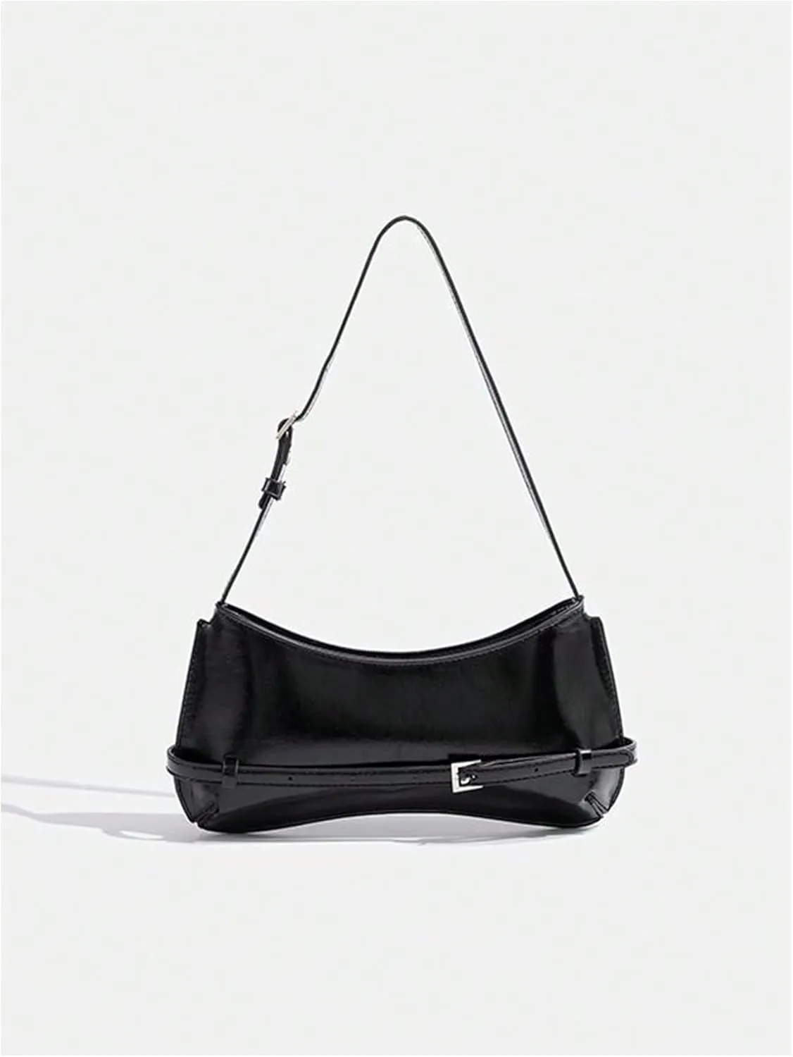Verdusa Women's Buckle Underarm Shoulder Bag Adjustable Strap Leather Purses