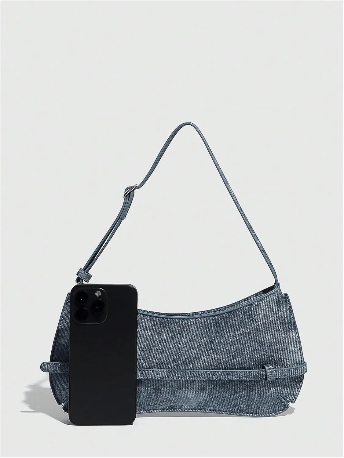 Verdusa Women's Buckle Underarm Shoulder Bag Adjustable Strap Leather Purses
