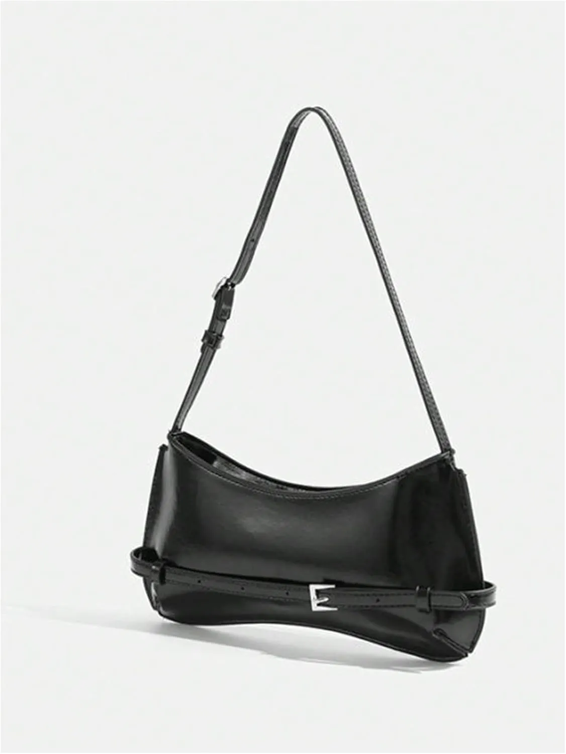 Verdusa Women's Buckle Underarm Shoulder Bag Adjustable Strap Leather Purses