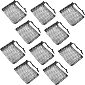 VICASKY Cinch Bag Pack 10pcs Mesh Drawstring Bags Toy Storage Sports Gear Travel Breathable Polyester Organizers