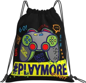 Video Game Drawstring Backpack Gaming Sport Cinch Sack Gamer Party Favors Bags For Men Gifts