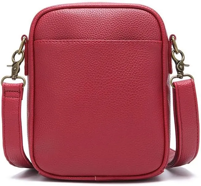 Vintage Double Layer Large Capacity Mini Messenger Bag,2025 New Leather Purse Crossbody Shoulder Bag for Outdoor Travel