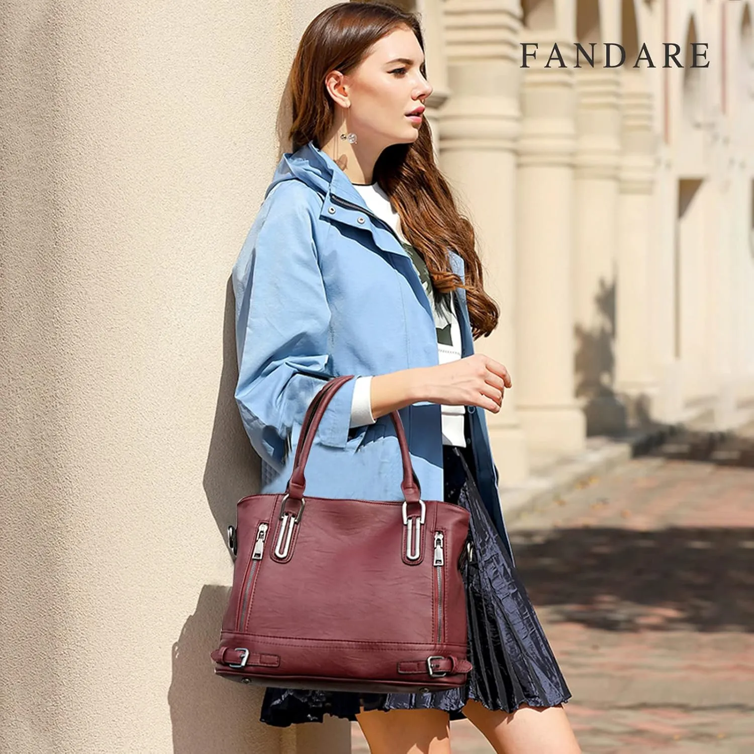 Vintage Handbag Women Crossbody Messenger Bags PU Leather Waterproof