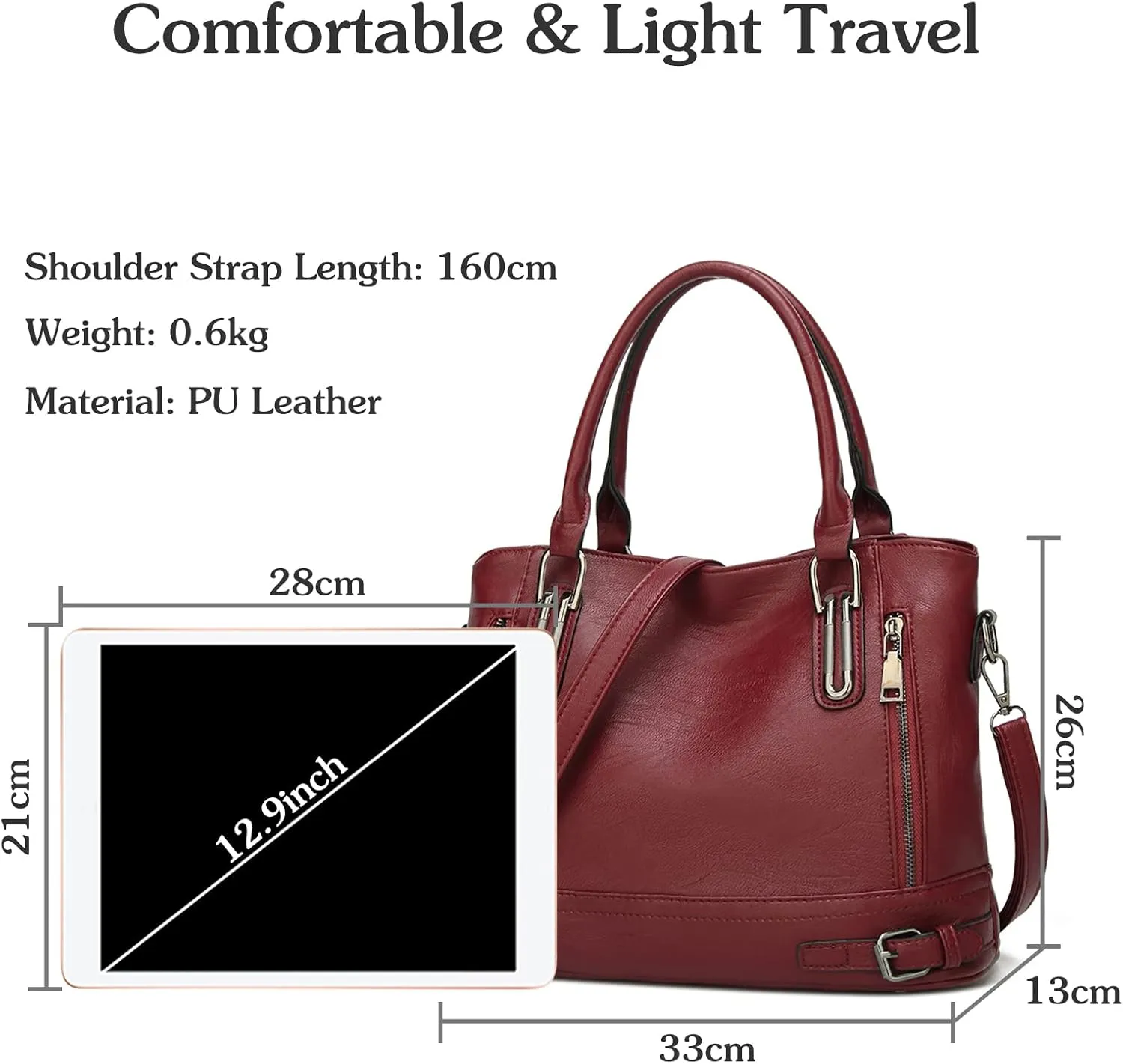 Vintage Handbag Women Crossbody Messenger Bags PU Leather Waterproof