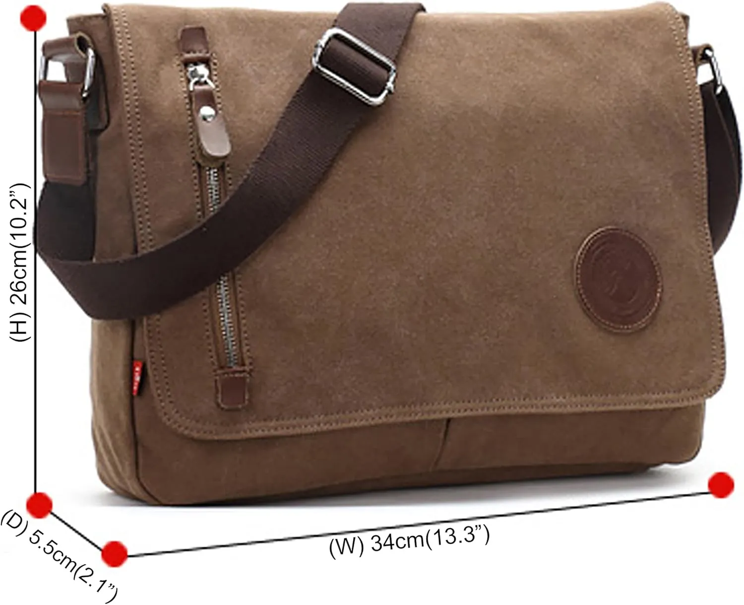Vintage Men's Canvas Messenger Bag Laptop Shoulder Satchel Crossbody Bag
