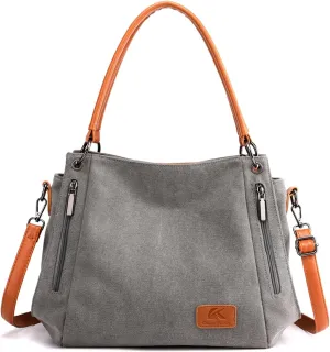 Vintage Women Handbag Canvas Shoulder Bag Large Capacity Messenger Bag
