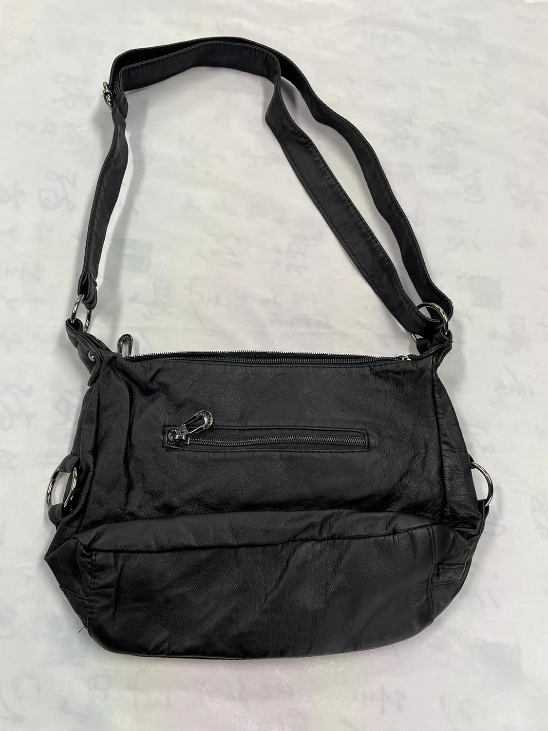 Vintage Y2K Crossbody Bag for Women- Adjustable Strap, Retro Button Design, Multi-Pocket PU Leather Bag