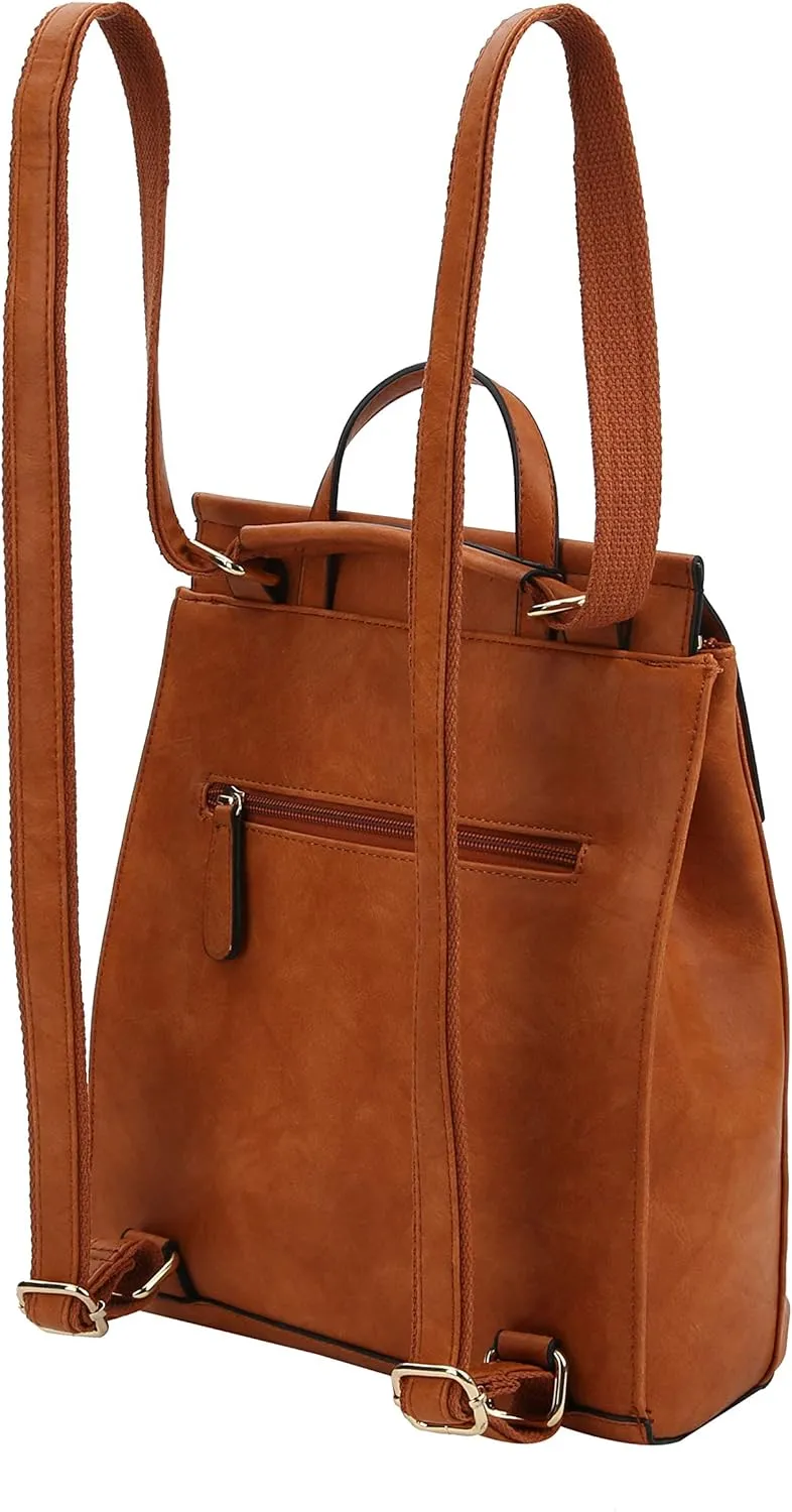 virago Fashion Convertible backpack Designer Vegan Leather Travel Handbag Daily Shoulder bag