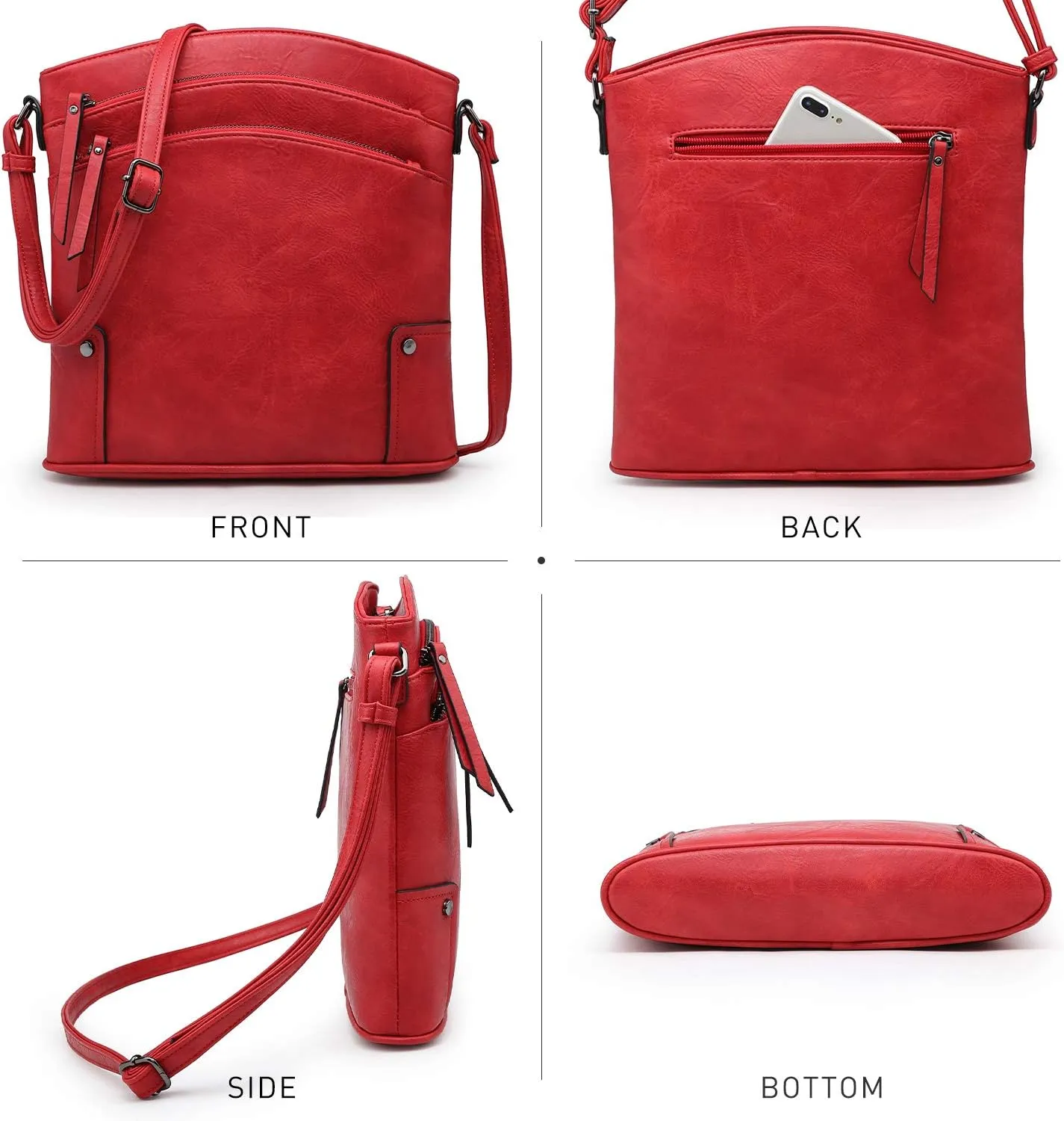 VONMAY Crossbody Bags for Women Purses Handbags Multi Pockets Shoulder Bag with Adjustable Strap