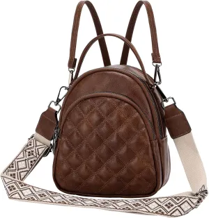 VX VONXURY Mini Backpack Purse,Women's Fashion Convertible Shoulder Bag with Guitar Strap