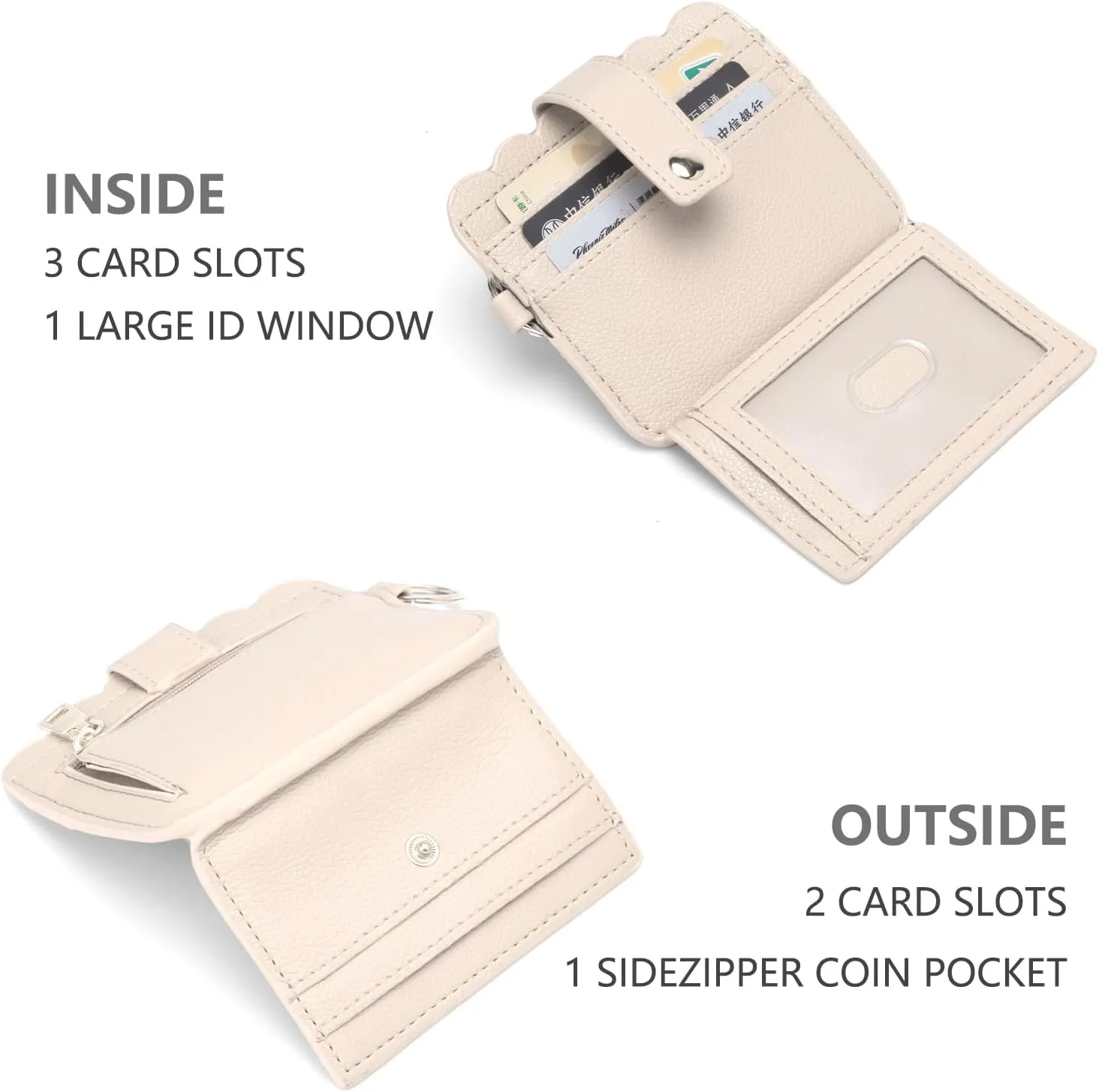 Wallet Keychain Wristlet for Women RFID Card Holder Keychain Key Chain Wallet Key Ring with Wrist Wallet for Women