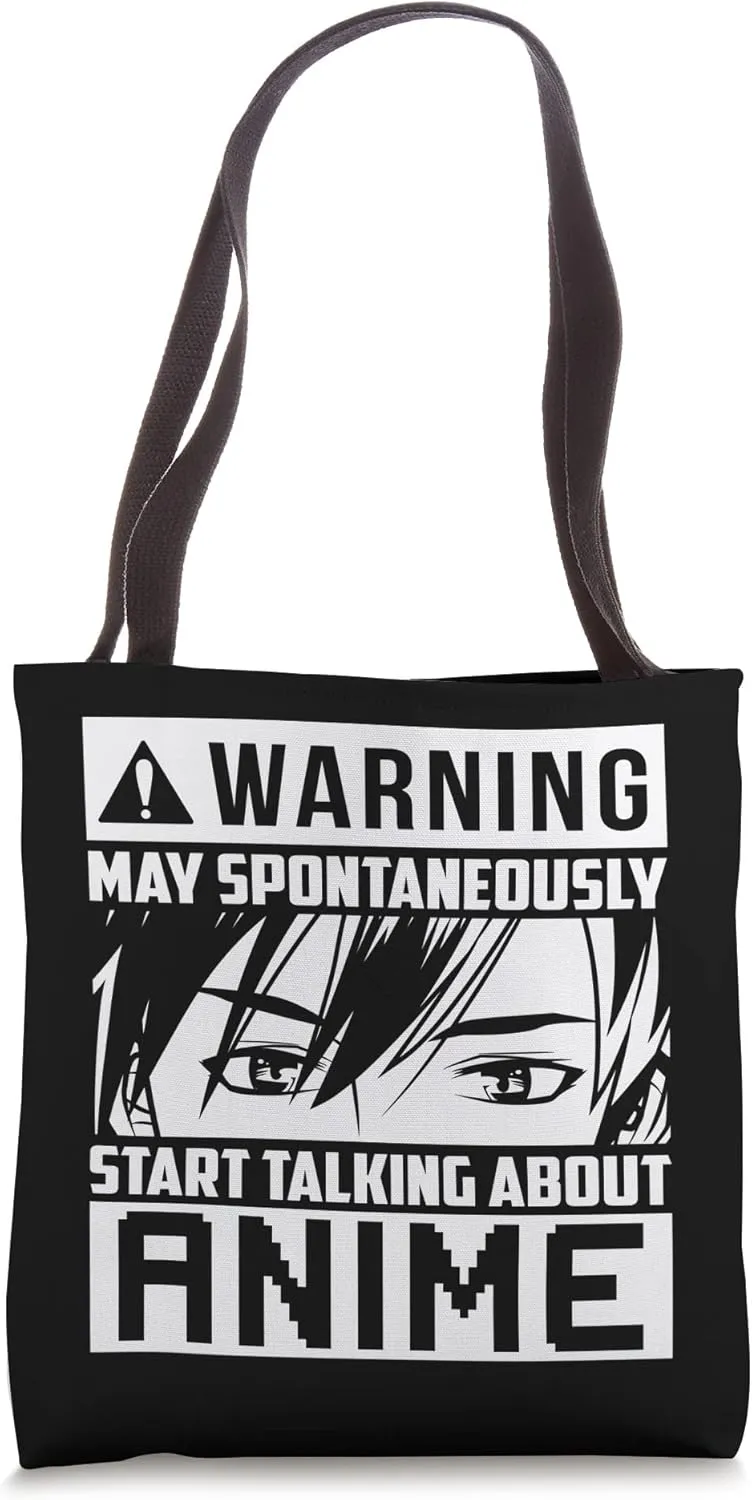 Warning May Spontaneously Start Talking About Anime, Kawaii Tote Bag