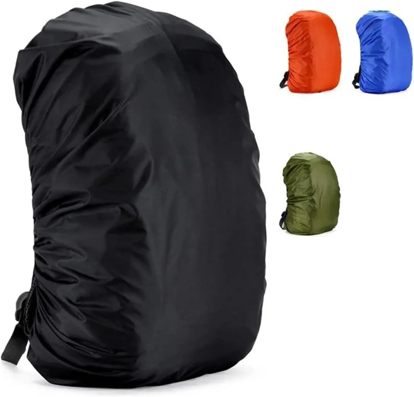 Waterproof Backpack Rain Cover 35L/45L/60L/70L/80L Outdoor Camping Hiking Mountaineering Backpack Bag Waterproof Rain Cap Cover for Hiking，Camping(70L Black)