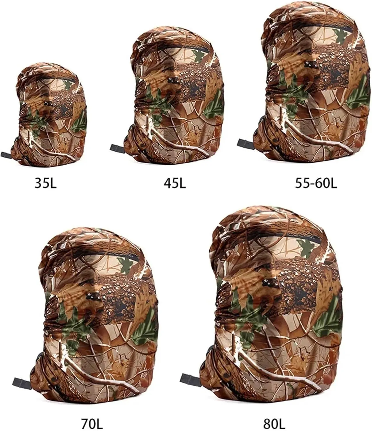Waterproof Backpack Rain Cover Backpack Rain Cover Outdoor Camping Sun Protection Ultralight Waterproof Bags Cover 35-80L for Hiking，Camping(Color 02-55-60L)