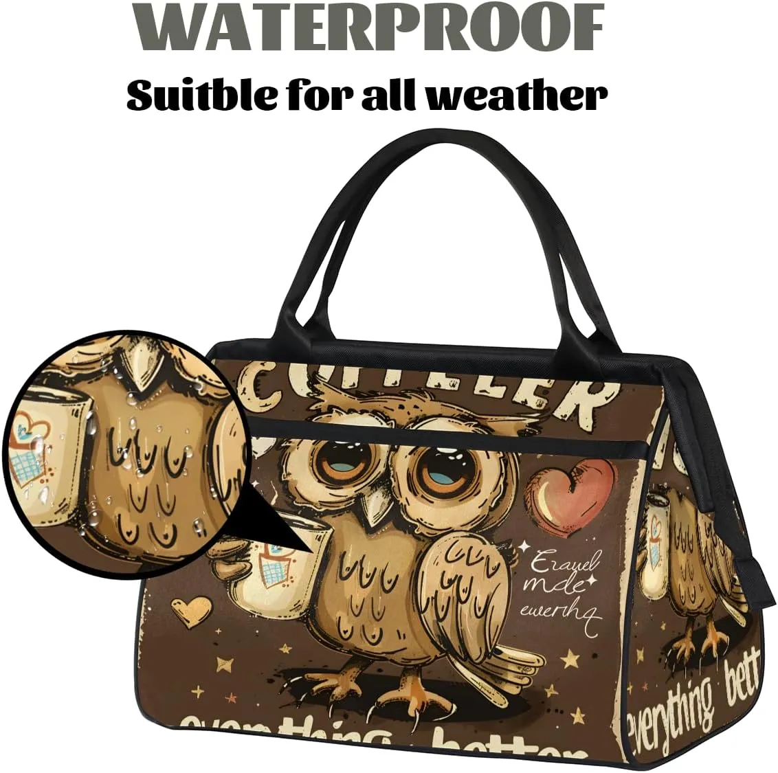 Weekender Overnight Bag for Women Waterproof Carry On Travel Duffle Bags