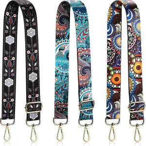 Weewooday 3 Pieces Purse Straps Replacement Crossbody Straps Adjustable Handbag Shoulder Strap Guitar style Strap for Women