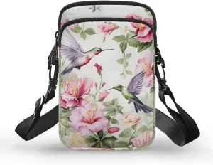 WELLFLYHOM Cell Phone Purse Women Crossbody Bag Canvas Messenger Pouch Travel Wallet