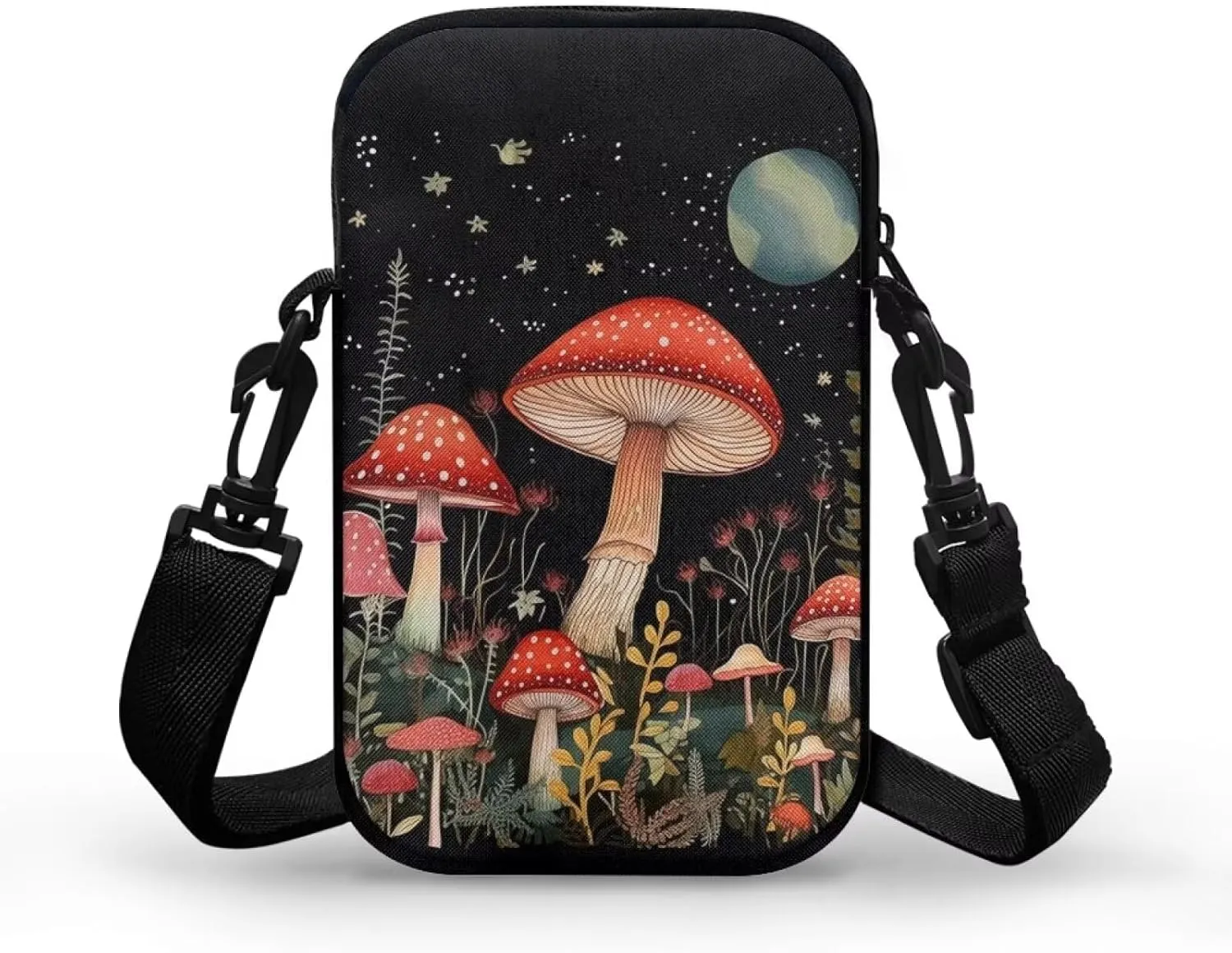 WELLFLYHOM Cell Phone Purse Women Crossbody Bag Canvas Messenger Pouch Travel Wallet