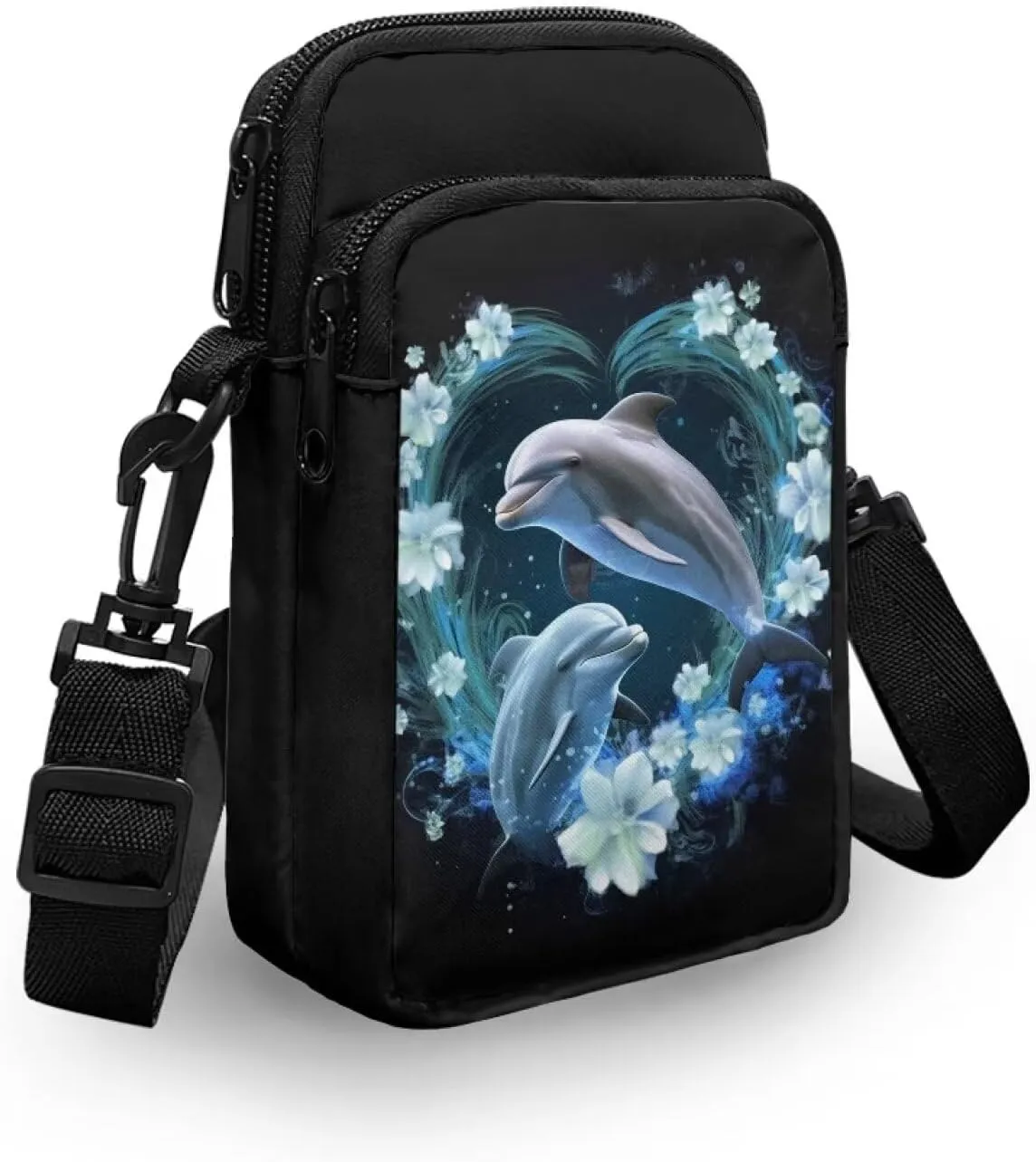 WELLFLYHOM Cell Phone Purse Women Crossbody Bag Canvas Messenger Pouch Travel Wallet
