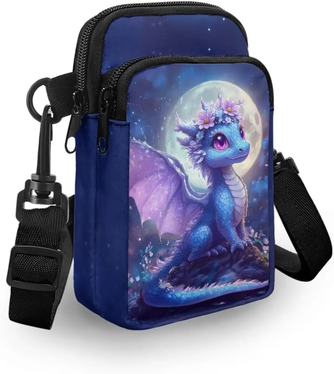 WELLFLYHOM Cell Phone Purse Women Crossbody Bag Canvas Messenger Pouch Travel Wallet