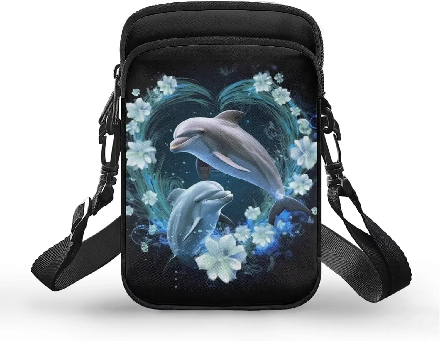 WELLFLYHOM Cell Phone Purse Women Crossbody Bag Canvas Messenger Pouch Travel Wallet