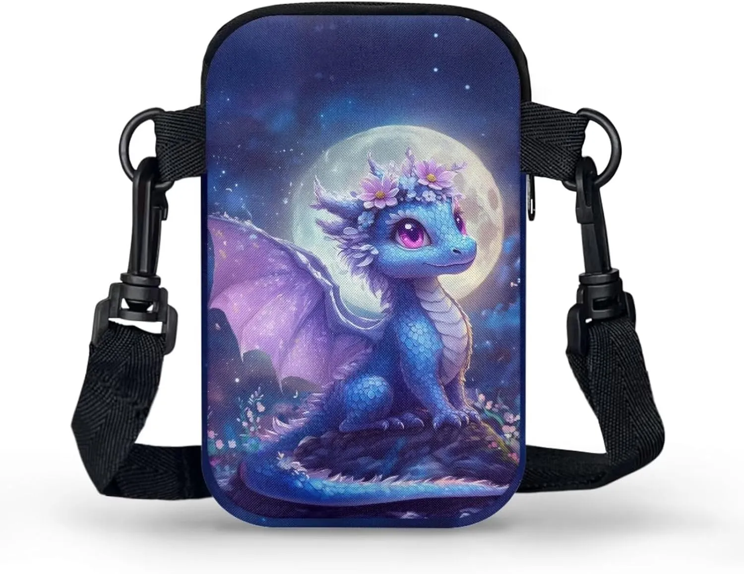 WELLFLYHOM Cell Phone Purse Women Crossbody Bag Canvas Messenger Pouch Travel Wallet