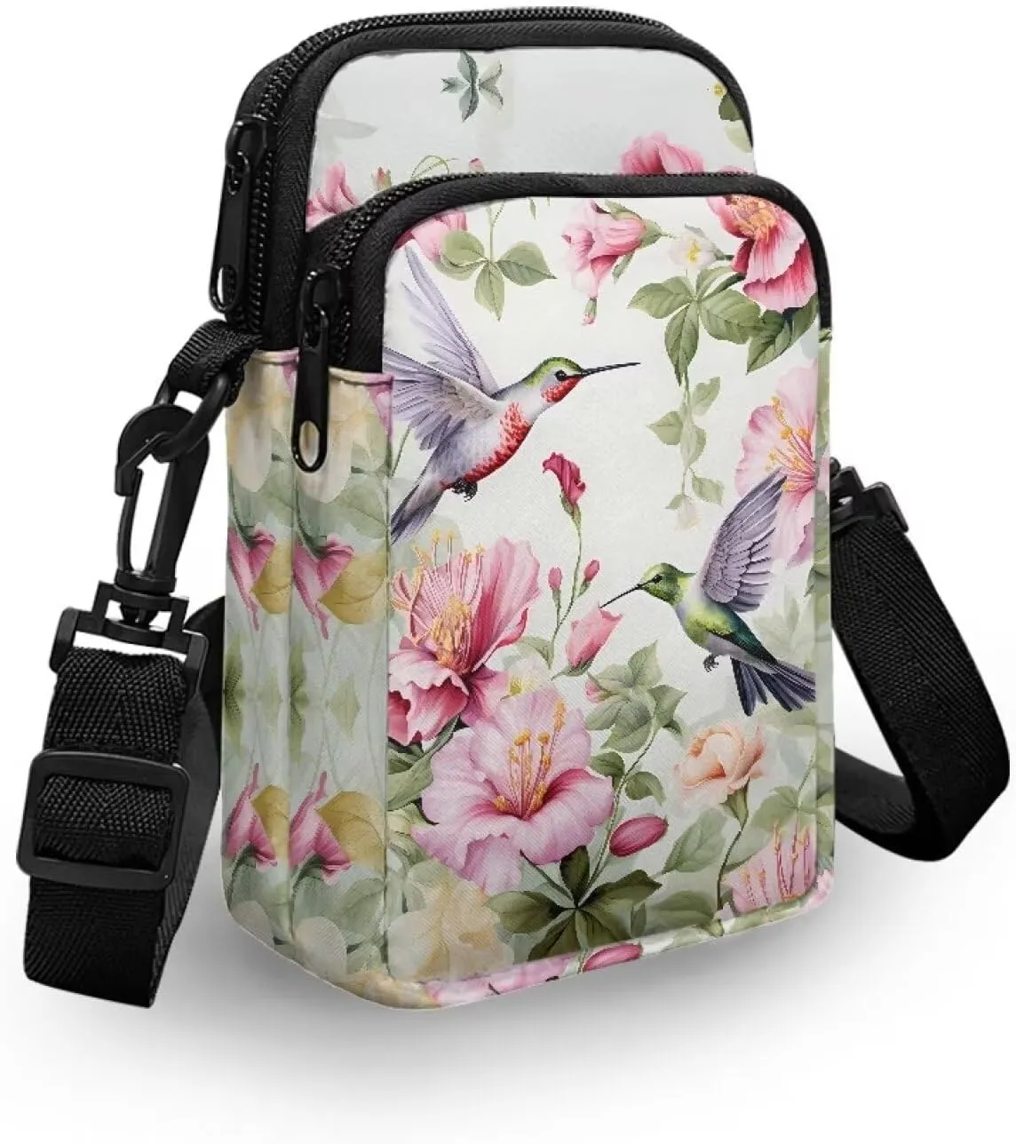 WELLFLYHOM Cell Phone Purse Women Crossbody Bag Canvas Messenger Pouch Travel Wallet