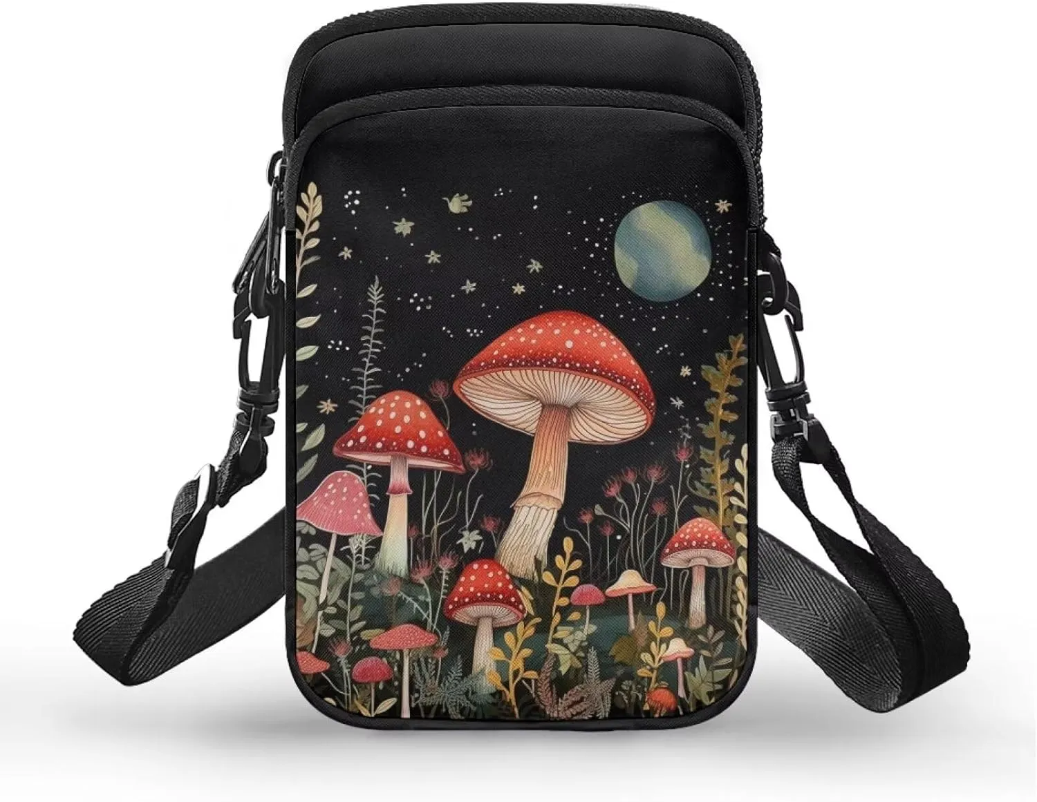 WELLFLYHOM Cell Phone Purse Women Crossbody Bag Canvas Messenger Pouch Travel Wallet