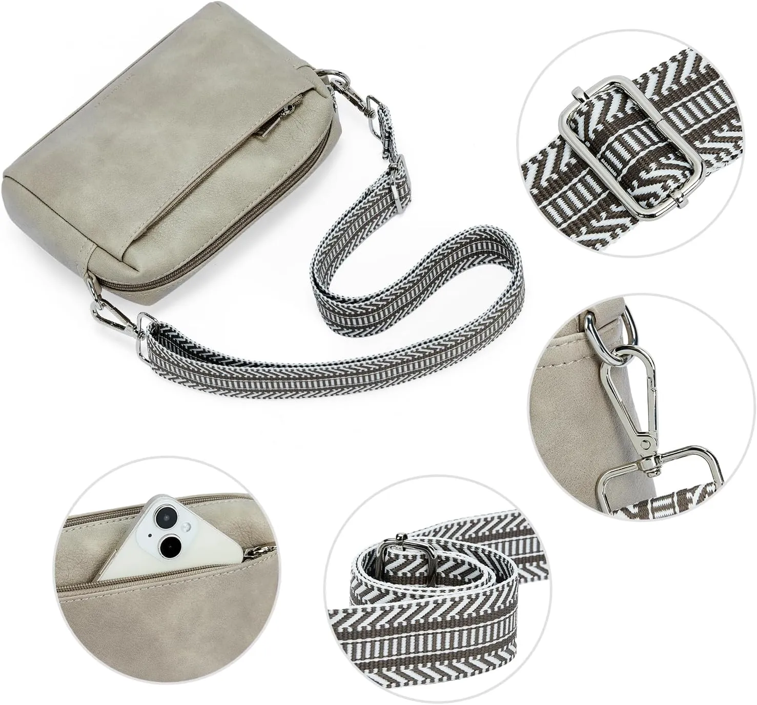 WESTBRONCO Small Crossbody Bags for Women, Shoulder Handbags, Satchel Purse with Adjustable Strap