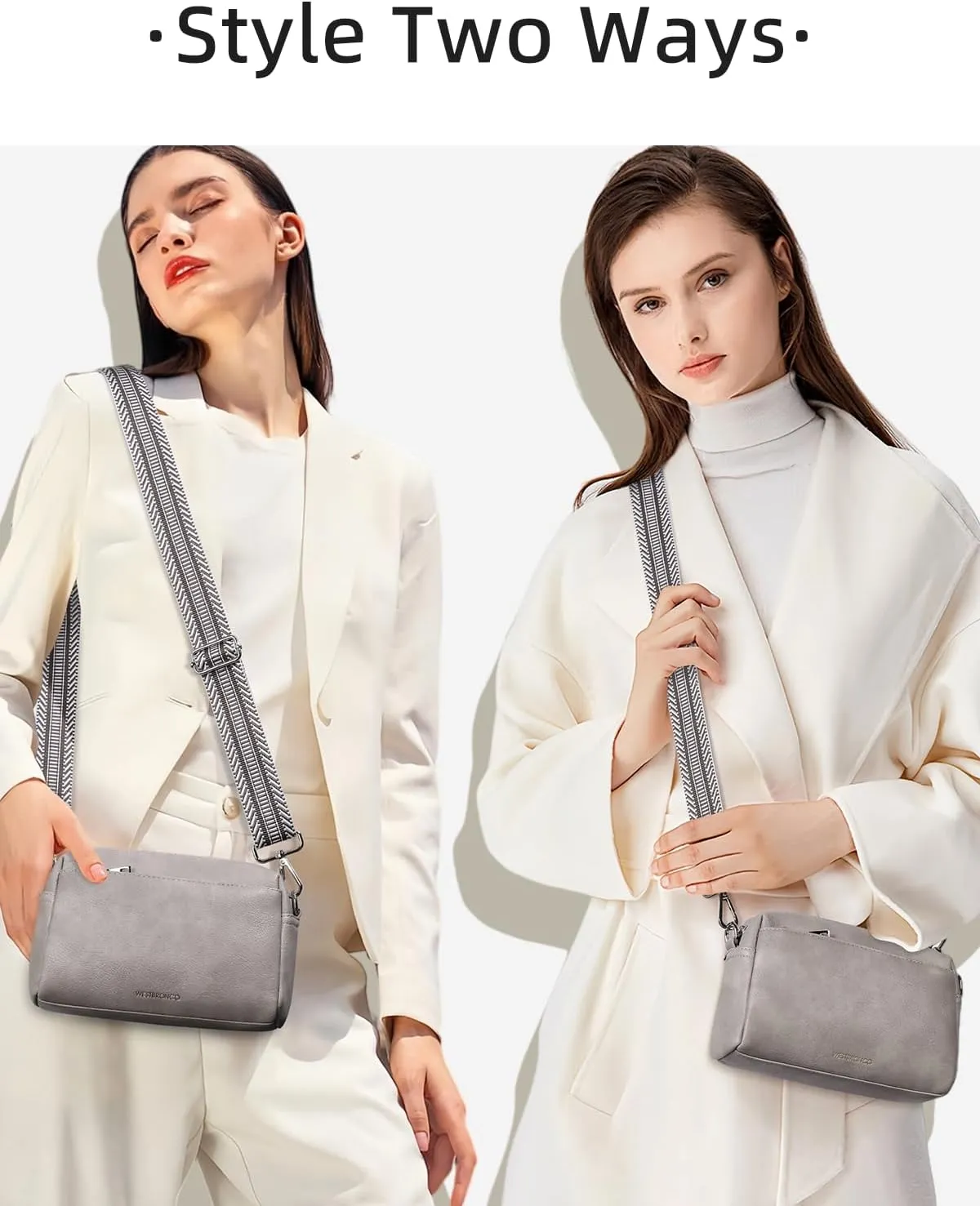 WESTBRONCO Small Crossbody Bags for Women, Shoulder Handbags, Satchel Purse with Adjustable Strap