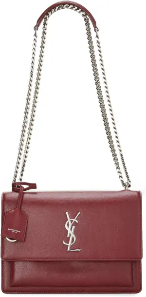 WHAT GOES AROUND COMES AROUND Women's Pre-Loved YSL Leather Sunset Medium Bag