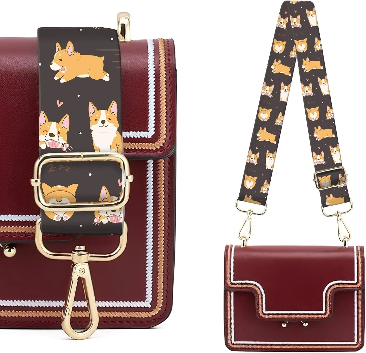 Wide Purse Strap Replacement Crossbody, Funny Shoulder Strap Adjustable, Cute Bag Strap for Women Guitar Purses