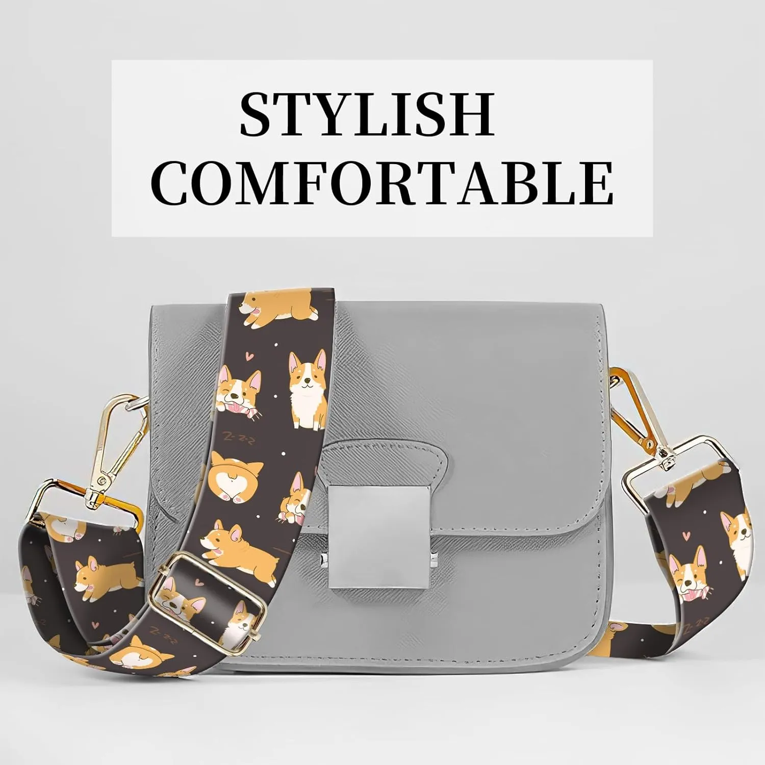 Wide Purse Strap Replacement Crossbody, Funny Shoulder Strap Adjustable, Cute Bag Strap for Women Guitar Purses