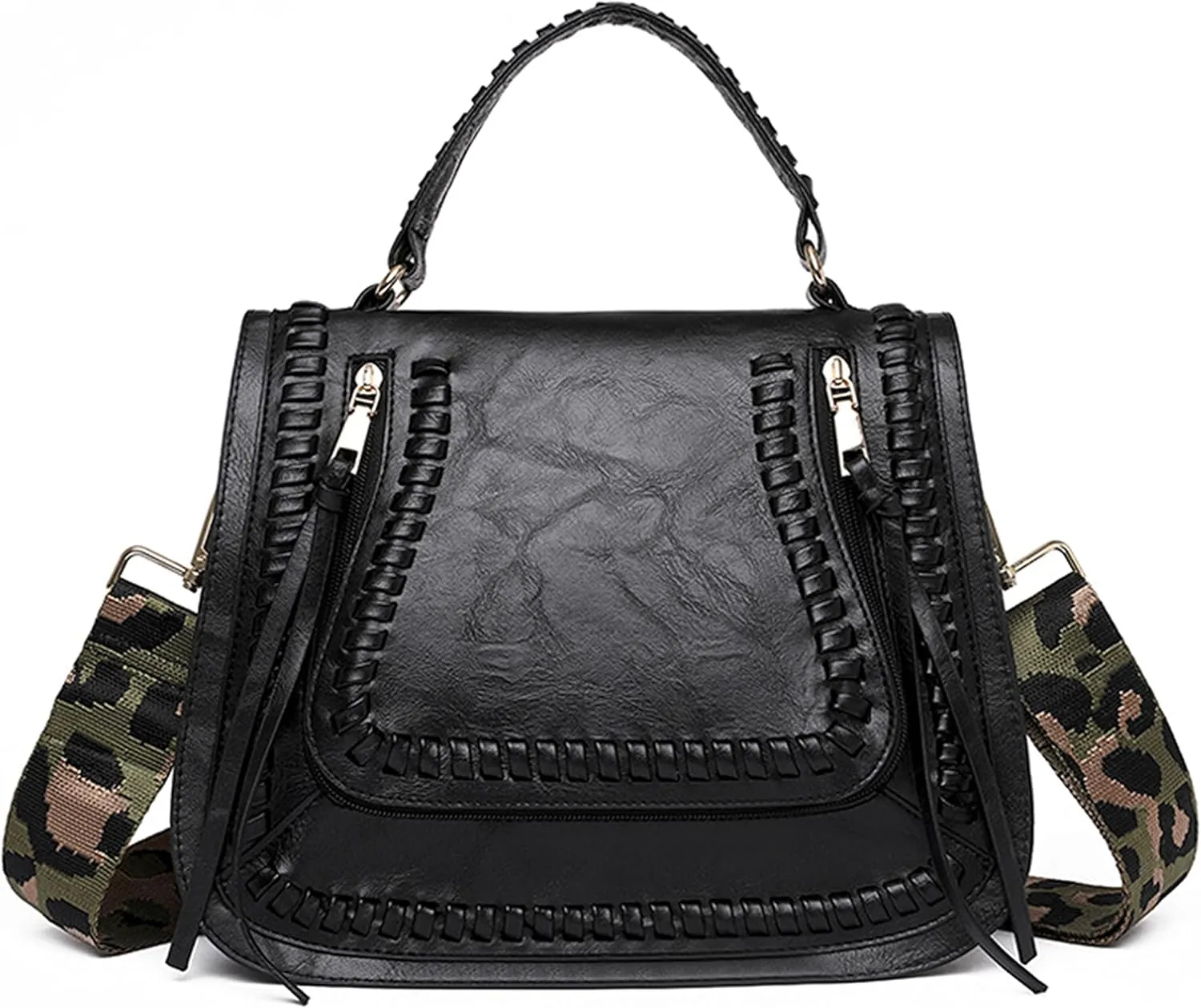 Women Messenger Bag Retro Shoulder Bag Female Shopping Width Shoulder Strap Crossbody Bag