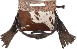Women Natural Cowhide Leather Crossbody Sling Bag With Adjustable Detachable Strap | Shoulder Bag | Handbag